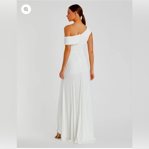 IEENA FOR MAC DUGGAL Foldover Off-the-Shoulder Slit Gown - Picture 3 of 7